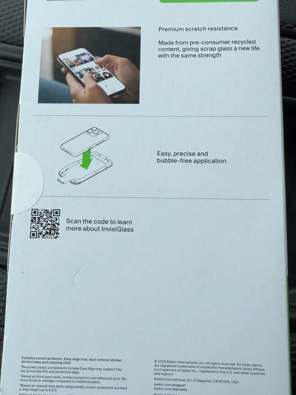 Belkin InvisiGlass Screen Protector - iPhone 17 Pro Max. Brand new. Unopened box